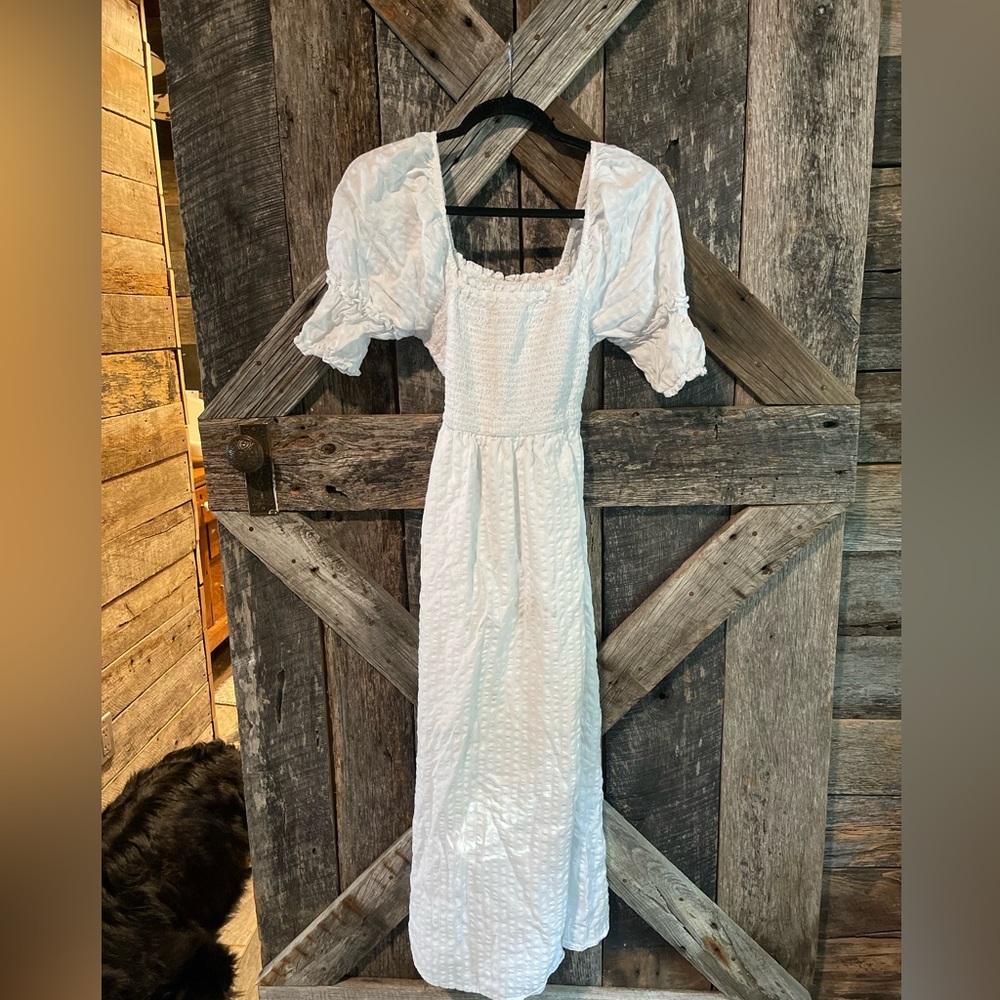 White Peasant Dress
